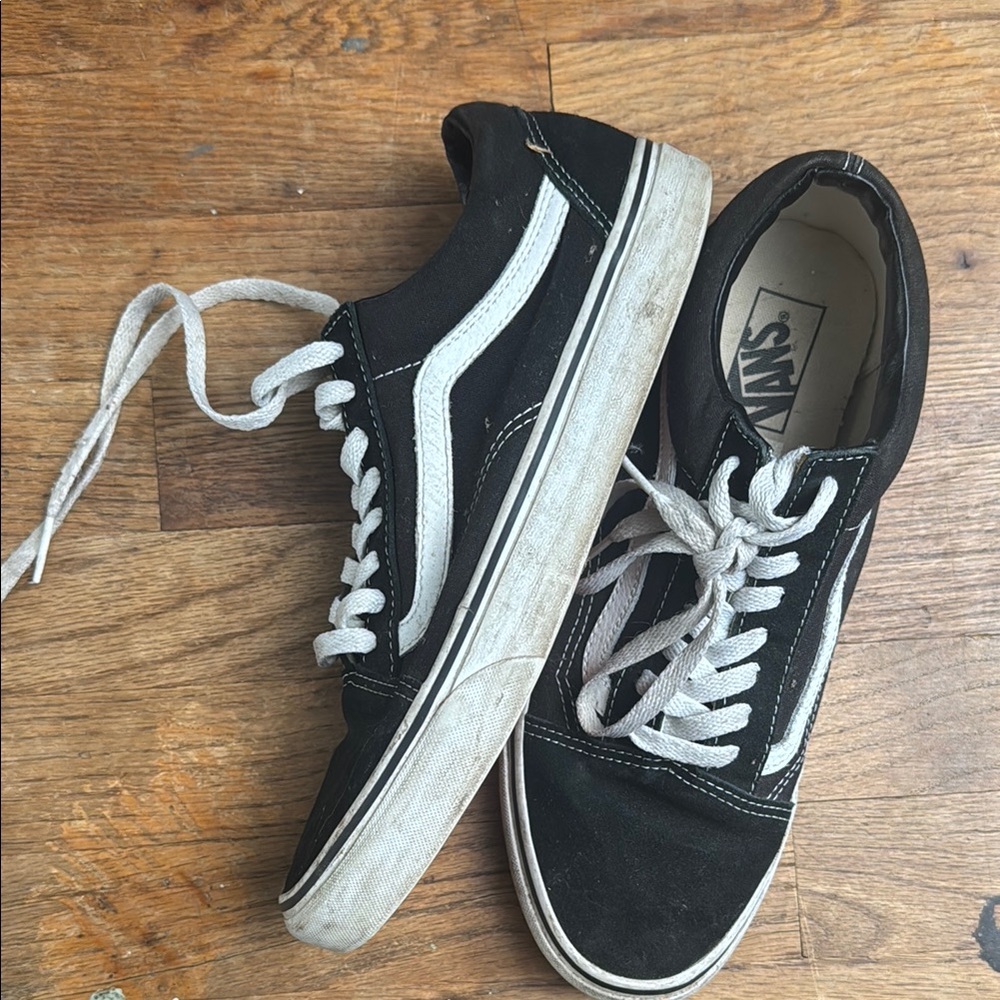 Vans Black and White Old Skool Sneakers Iconic Design